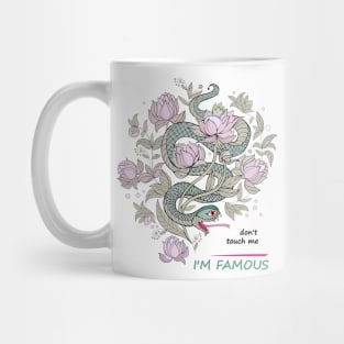 Snake between flowers Mug